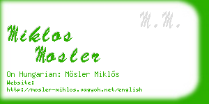 miklos mosler business card